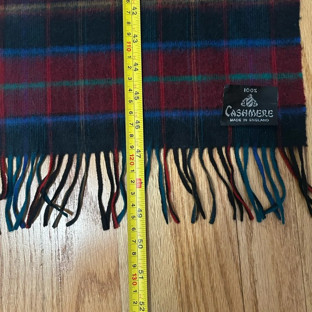 Cashmere neckerchief scarf unisex multi color EUC
